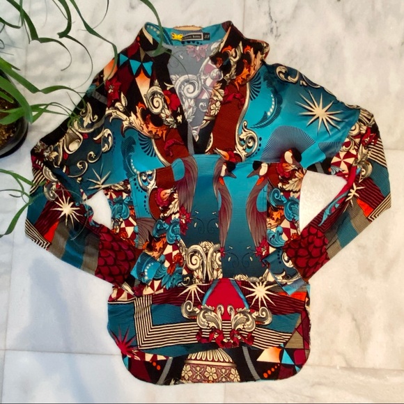 🇧🇷ADRIANA BARRA DESIGNER  100% VISCOSE BLOUSE - Picture 13 of 16